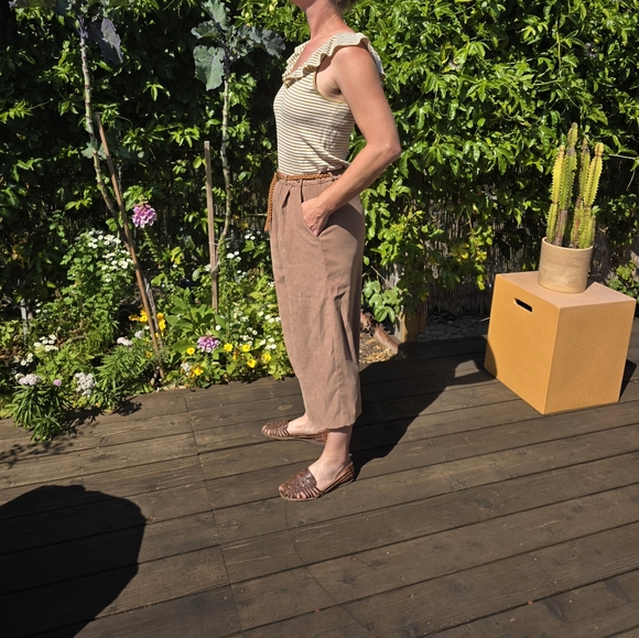 MADEWELL belhaven wool blend ruffle sweater tank in stripe - Picture 10 of 10